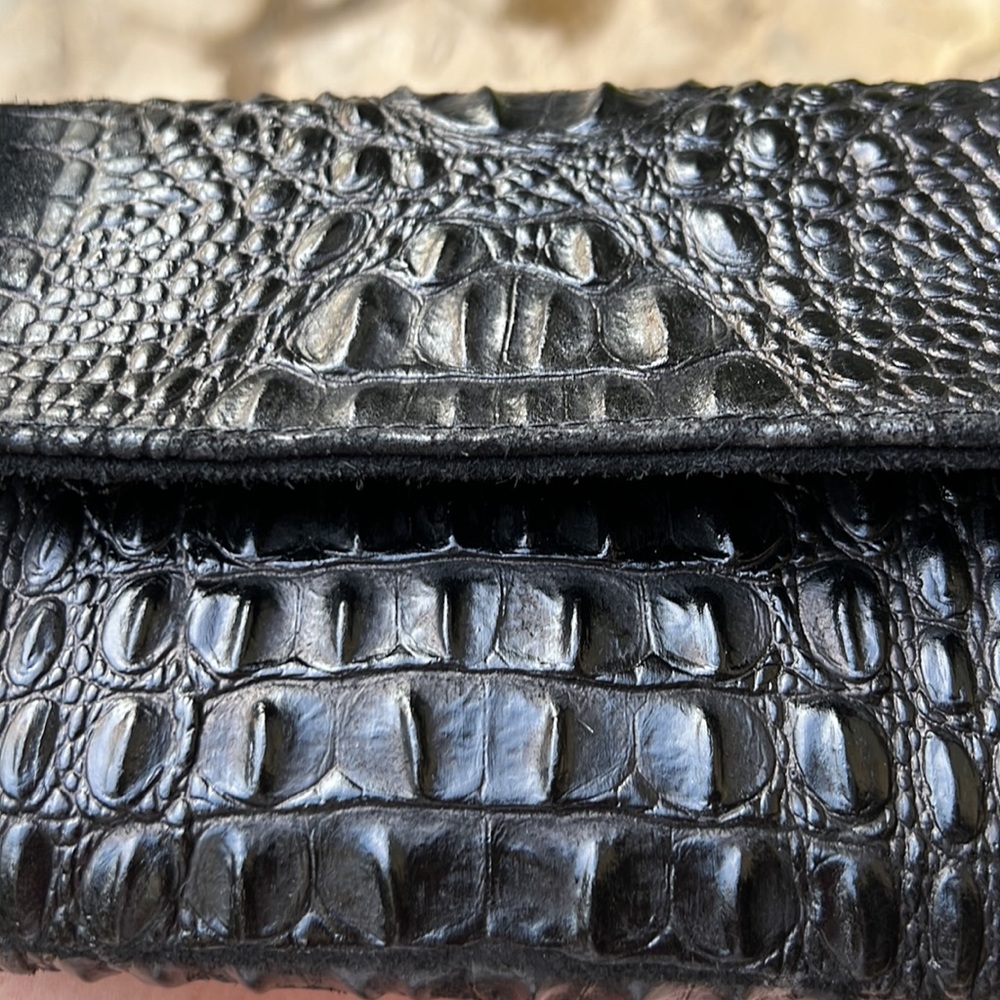 House Of Harlow 1960 Leather and Suede Alligator Clutch Crossbody - Picture 14 of 16